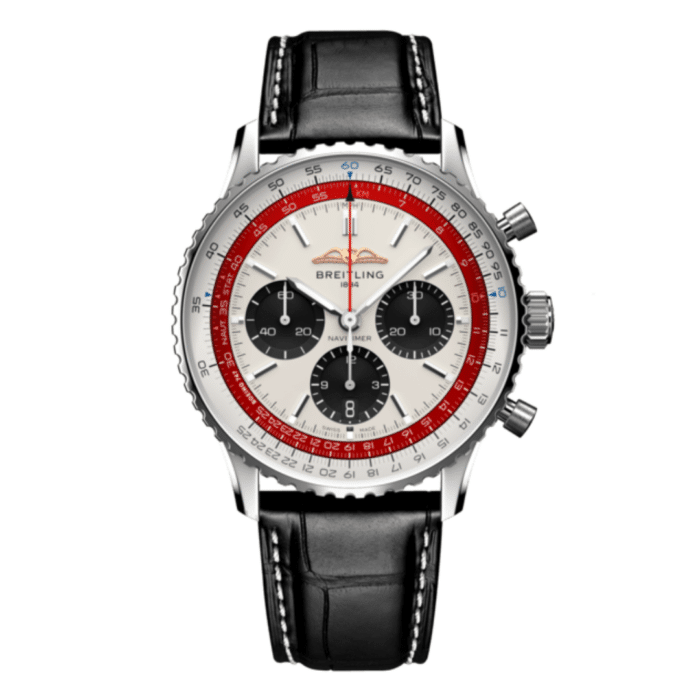 Breitling Navitimer B01 Chronograph White And Red Dial Replica