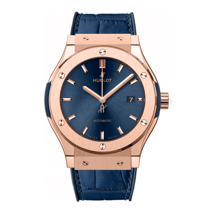 Hublot Classic Fusion Rose Gold Blue Replica