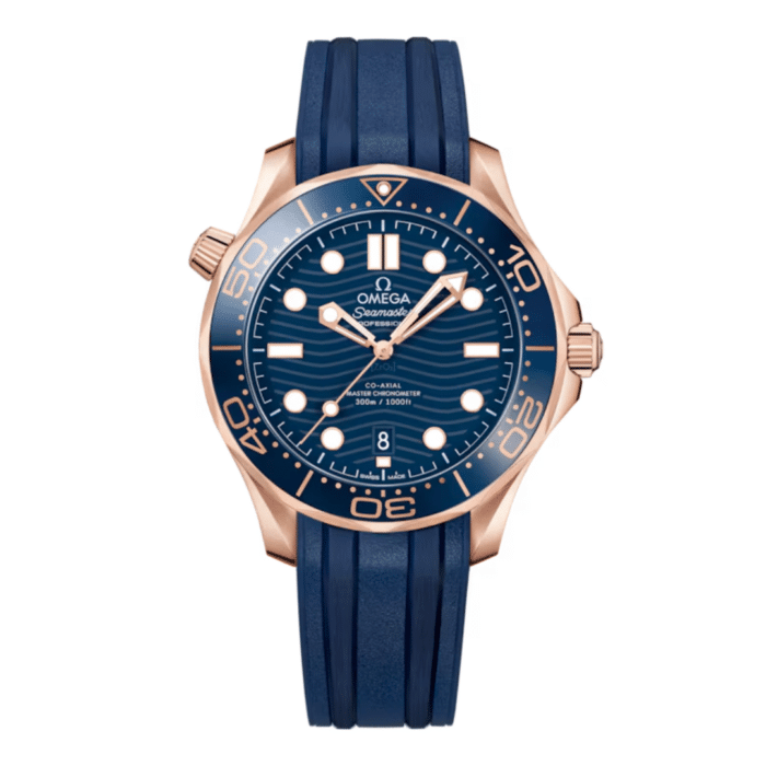 Omega Seamaster Blue Rose Gold Replica
