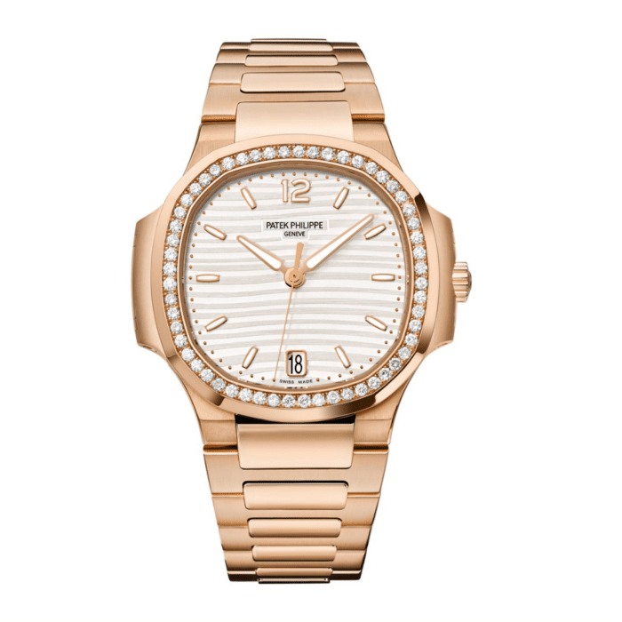 Patek Philippe Nautilus 7118 White Dial Diamond Bezel Replica