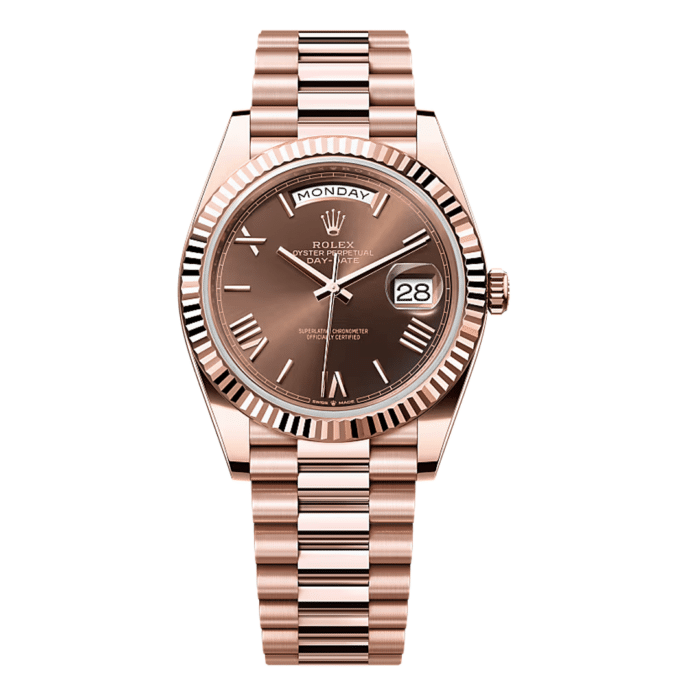 Rolex Day Date Everose Gold Chocolate Dial Replica