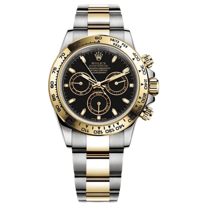 Rolex Daytona Cosmograph Two Tone Black Dial Replica