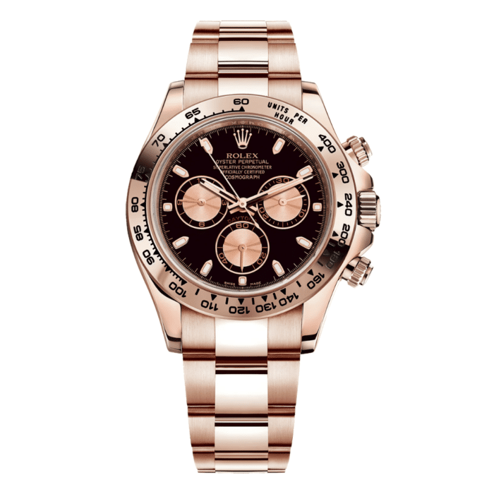 Rolex Daytona Rose Gold Black Dial Replica