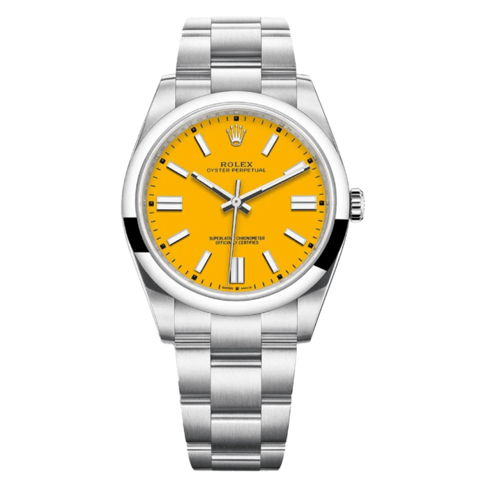 Rolex Oyster Perpetual Yellow Dial Replica