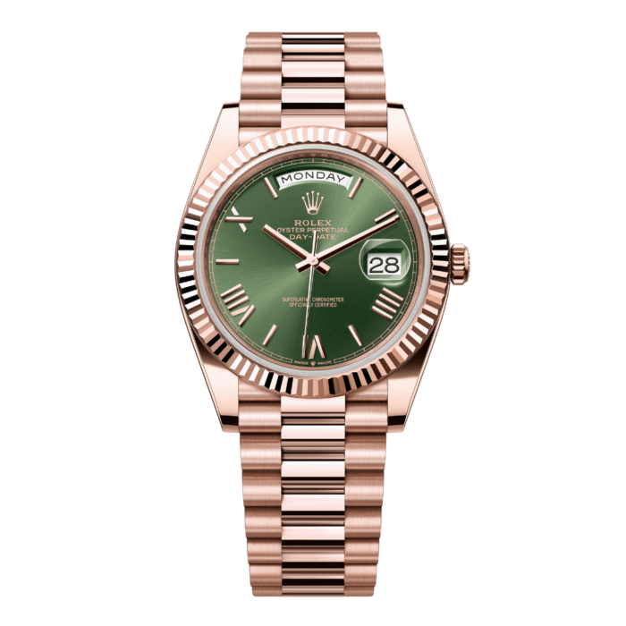 Rolex Day Date Everose Gold Green Dial Replica