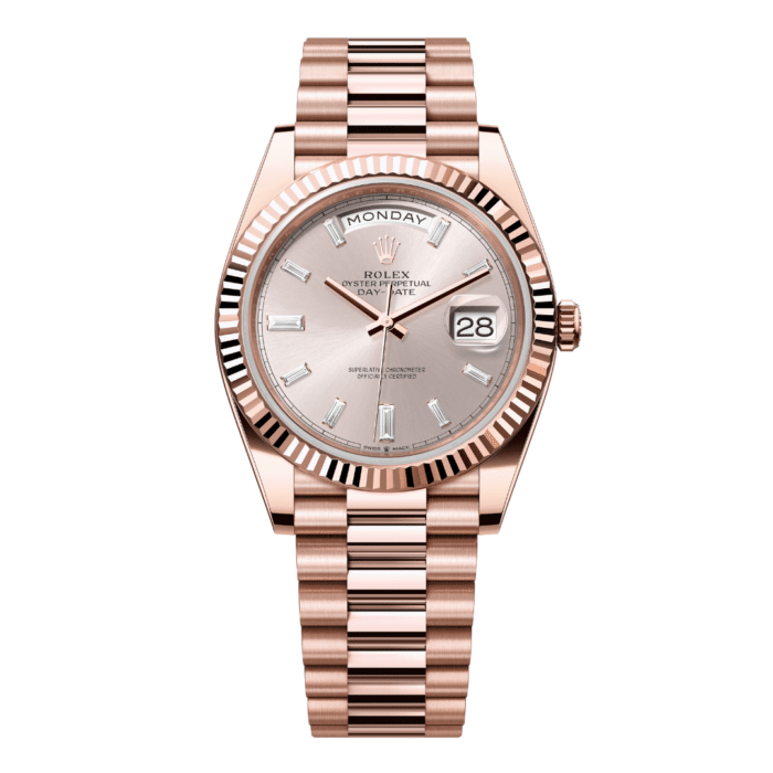 Rolex Day Date Rose Gold Diamond Dial Replica