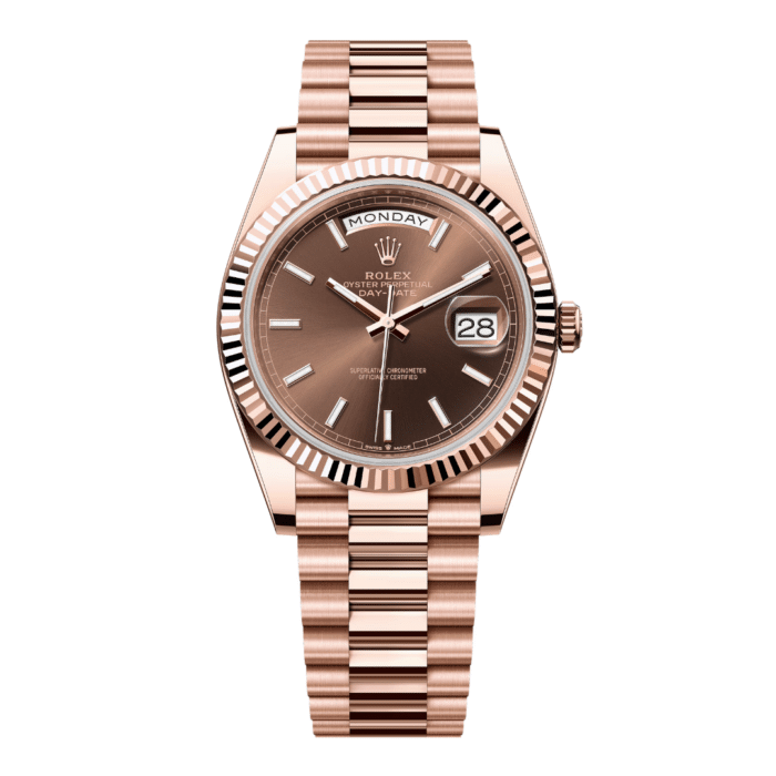 Rolex Day Date Everose Gold Brown Dial Replica