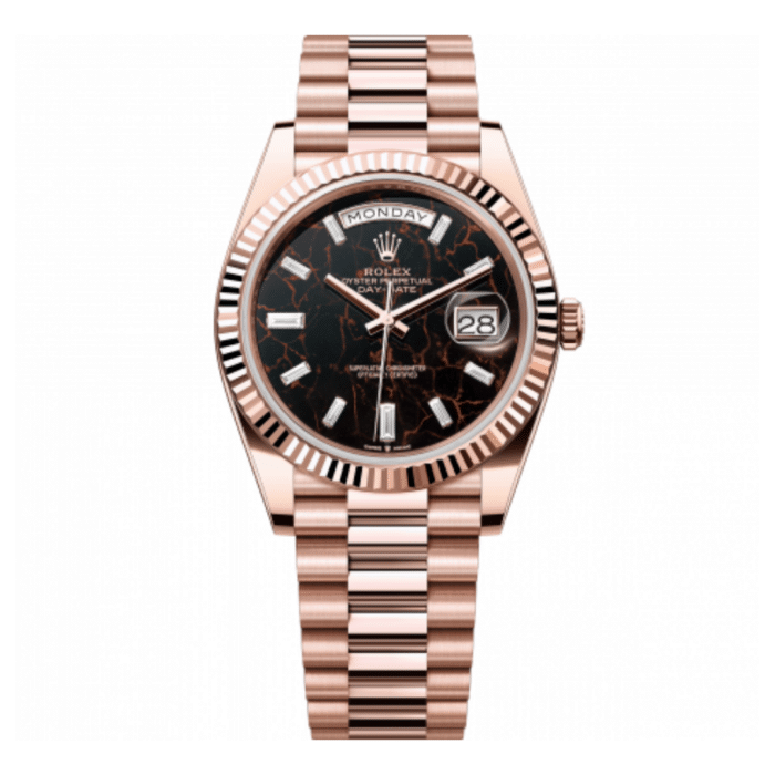 Rolex Day Date Rose Gold Eisenkiesel Replica