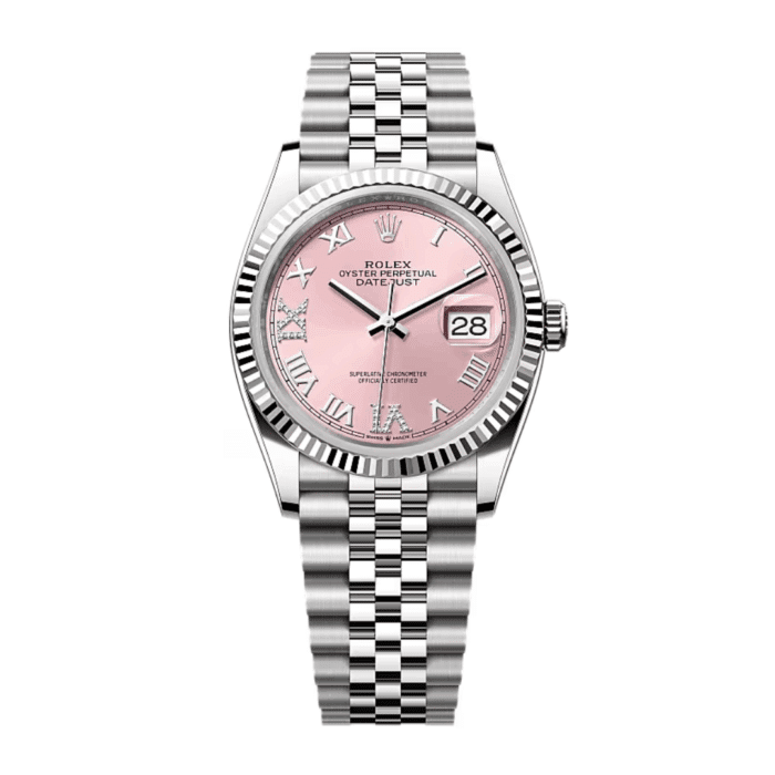 Rolex Datejust Pink Roman Dial Replica